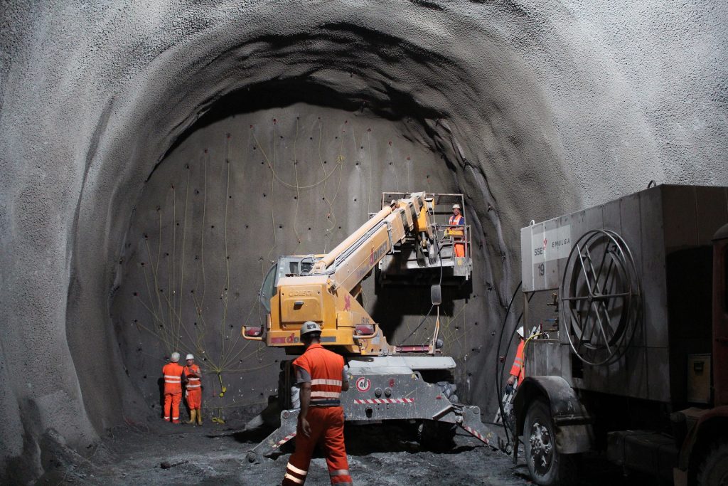 construction d'un tunnel