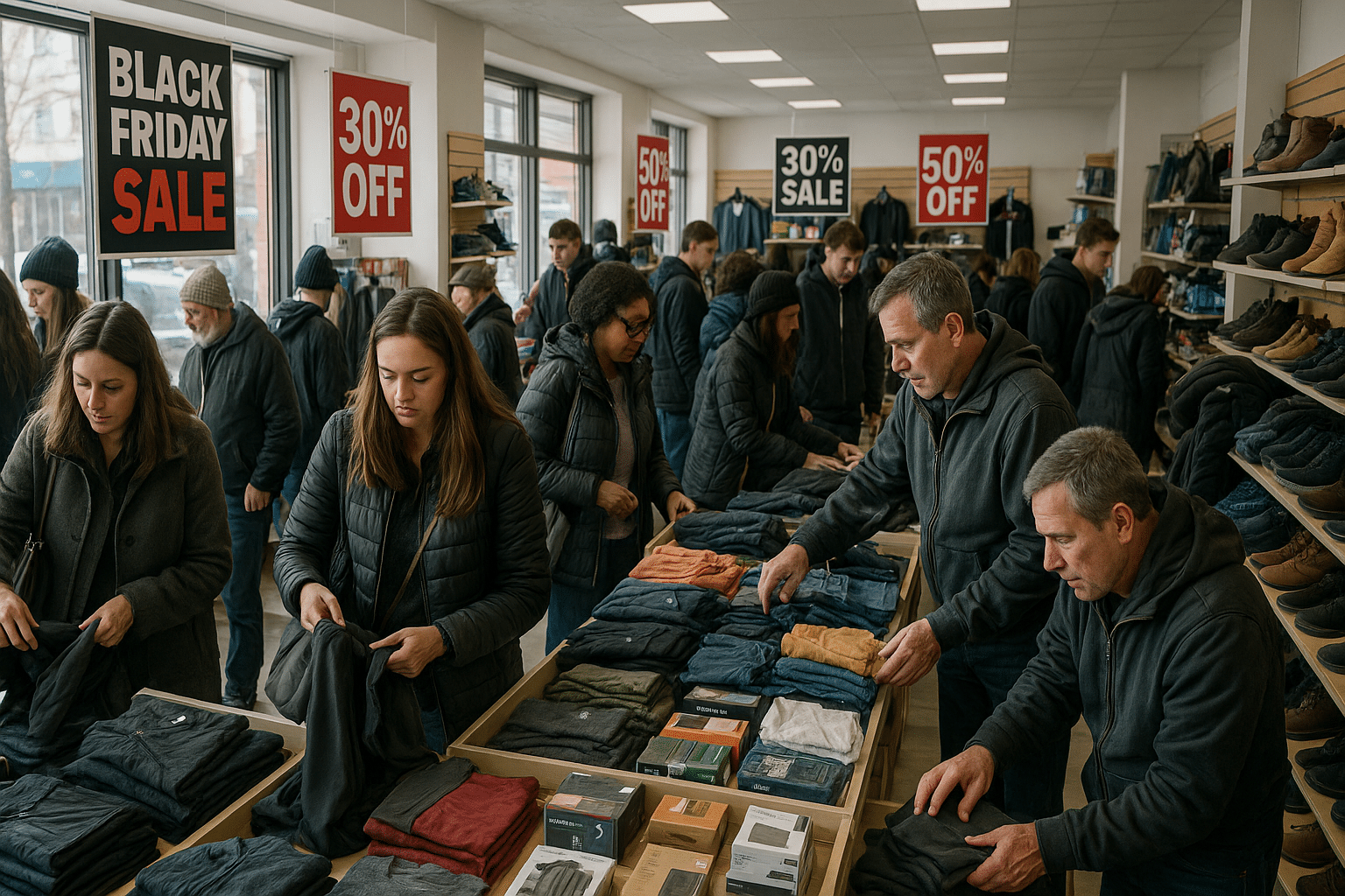 black friday dans un petit magasin